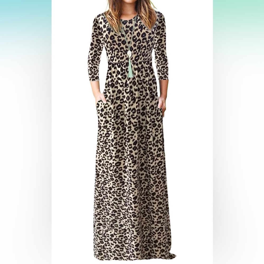 Leopard print maxi dress